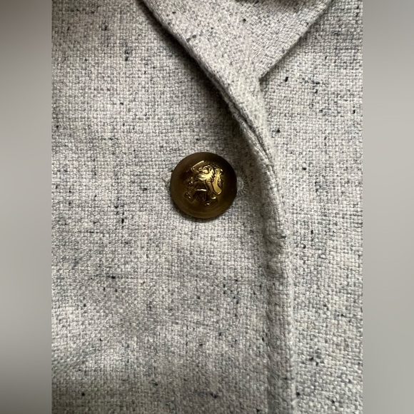 *Banana Republic Women’s Jacket Blazer Grey Preppy 12 P Petite - Picture 2 of 10